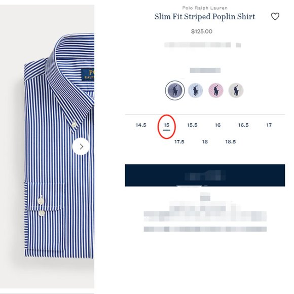 Ralph Lauren Men's Classic Fit Striped Poplin Shirt - Size 15 in Purple/White - Picture 10 of 14